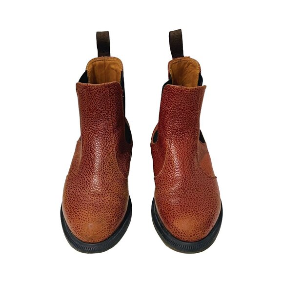 Dr. Martens Chelsea Boots — Women’s 8 — Brown Pebbled Leather — Flora - Picture 2 of 12